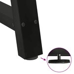 vidaXL Pieds de table basse en forme de A  2 pièces  noir  50 x (30-31) cm  acier