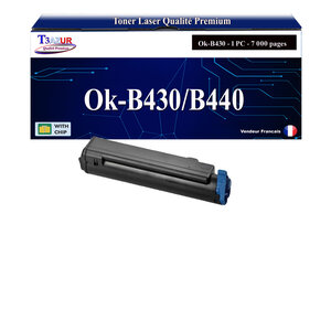 T3AZUR - Toner compatible avec Oki MB460  MB460L  MB470  MB470L  MB480  MB480L