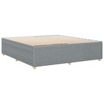 vidaXL Cadre de lit sans matelas gris clair 200x200 cm tissu