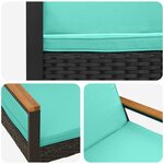 vidaXL Banc extérieur 2 -Seater 107 x 61 x 80 cm polyrotin