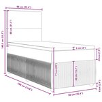 vidaXL Sommier à lattes de lit avec matelas Rose 90x190 cm Velours