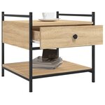 vidaXL Table basse chêne sonoma 50x50x50 cm bois d'ingénierie