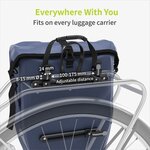 ACROPAQ Sacoche Vélo 25 L porte bagages- Universelle 100  imperméable- Bandoulière  Poignée et réflecteurs - Bleu