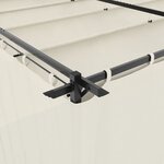 vidaXL Tonnelle avec rideaux crème 6x3 m acier