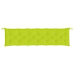 vidaXL Coussins de banc de jardin lot de 2 vert vif tissu Oxford