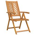 vidaXL Ensemble de jardin de 5 pièces en bois massif d'acacia