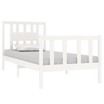 vidaXL Cadre de lit sans matelas blanc bois massif 90x190 cm