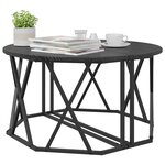 vidaXL Table basse Chêne noir 80 x 80 x 42 cm