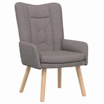 vidaXL fauteuil Taupe 63 x 67 x 94 cm Tissu et contreplaqué