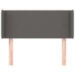 vidaXL Tête de lit avec oreilles Gris 103x16x78/88 cm Similicuir