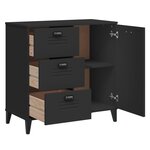 vidaXL Buffet VIKEN noir 80x40x80 cm bois d'ingénierie
