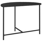 vidaXL Table de jardin Noir 100x50x75 cm Résine tressée