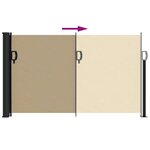 vidaXL Auvent latéral rétractable beige 120x500 cm