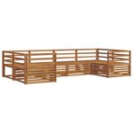 vidaXL Ensemble de canapés d'extérieur 6 Pièces Naturel