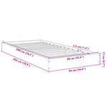 vidaXL Cadre de lit sonoma gris 90x200 cm bois d'ingénierie