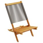 vidaXL Chaises de jardin pliables lot de 8 gris bois d'acacia massif