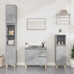 vidaXL Armoire de salle de bain gris béton 65x33x60 cm