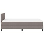 vidaXL Lit boxspring avec matelas Taupe 120 x 190 cm tissu