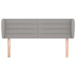 vidaXL Tête de lit avec oreilles Gris clair 147x23x78/88 cm Tissu