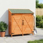 vidaXL Abri de jardin Marron 106 x 56 x 113 5 cm Bois de Sapin Massif