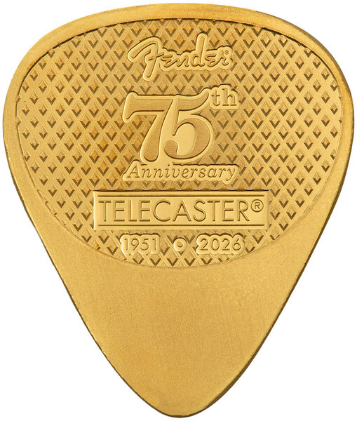 Monnaie FENDER TELECASTER 75 Anniversaire 5 g Or 20$ Niue 2026 (PRÉCOMMANDE)