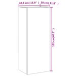 vidaXL Meuble TV mural gris béton 40 5x30x102 cm bois d'ingénierie