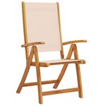 vidaXL Ensemble à manger de jardin 5Pièces bois d'acacia solide textilène