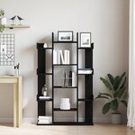 Bibliothèque vidaXL Noir Chêne 86x25 5x140 cm en Bois d'ingénierie