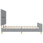 vidaXL Cadre de lit avec tête de lit Gris clair 140 x 190 cm tissu