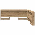 vidaXL Tête de lit de rangement avec étagère chêne artisanal 180 cm