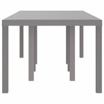 vidaXL Table de Jardin Gris clair 250 x 100 x 73 cm polyrotin