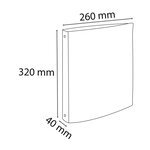 Classeur rembordé papier 4 anneaux 30mm Forever - A4, vert foncé EXACOMPTA