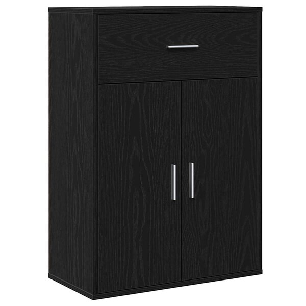 vidaXL Buffet avec tiroir Chêne noir 79 x 38 x 80 cm Bois d'ingénierie