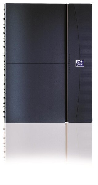 Agenda Civil spiralé Semainier 15x21cm Gris élastique rouge OXFORD