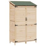 vidaXL Abri de jardin Naturel 106 5 x 56 x 176 cm Bois de Sapin Massif