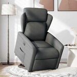 vidaXL Fauteuil inclinable électrique gris foncé tissu