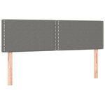 vidaXL Tête de lit à LED Gris foncé 144x5x78/88 cm Tissu