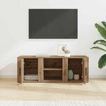 vidaXL Meuble TV Chêne artisanal 100 x 31 5 x 35 cm Bois d'ingénierie