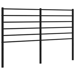 vidaXL Tête de lit de remplacement métal noir 120 cm