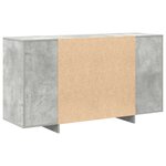 vidaXL Buffet Gris béton 135 x 41 x 75 cm Bois d'ingénierie