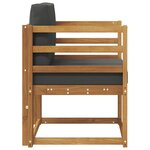 vidaXL Canapé d’extérieur Bois d'acacia massif et polyester Naturel