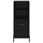 vidaXL Buffet Noir 34 5x34x90 cm Bois d'ingénierie