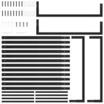 vidaXL Étagère à bois de chauffage Noir mat 80 x 28 x 222 cm Acier