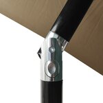 vidaXL Parasol de jardin à 3 niveaux avec mât en aluminium taupe 2 m