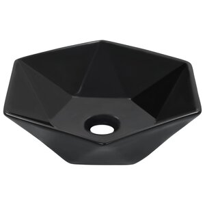 vidaXL Lavabo 41x36 5x12 cm Céramique Noir