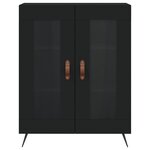 vidaXL Buffet haut Noir 69 5x34x180 cm Bois d'ingénierie
