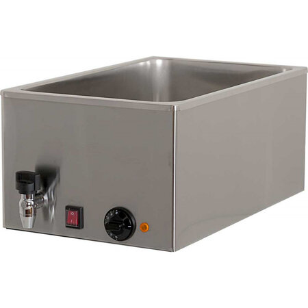 Bain-marie électrique à poser avec vidange 1 cuve gn 1/1 - 1 2 kw -  -  340x625x245mm