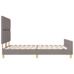 vidaXL Cadre de lit avec tête de lit Taupe 160 x 200 cm tissu