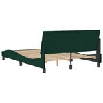 vidaXL Cadre de lit sans matelas Hanko vert foncé 140x200 cm velours