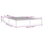 vidaXL Cadre de lit blanc bois massif 140x190 cm
